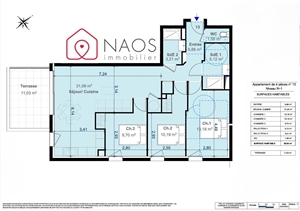 appartement à la vente -   83600  FREJUS, surface 80,94 m2 vente appartement - NAO8149092